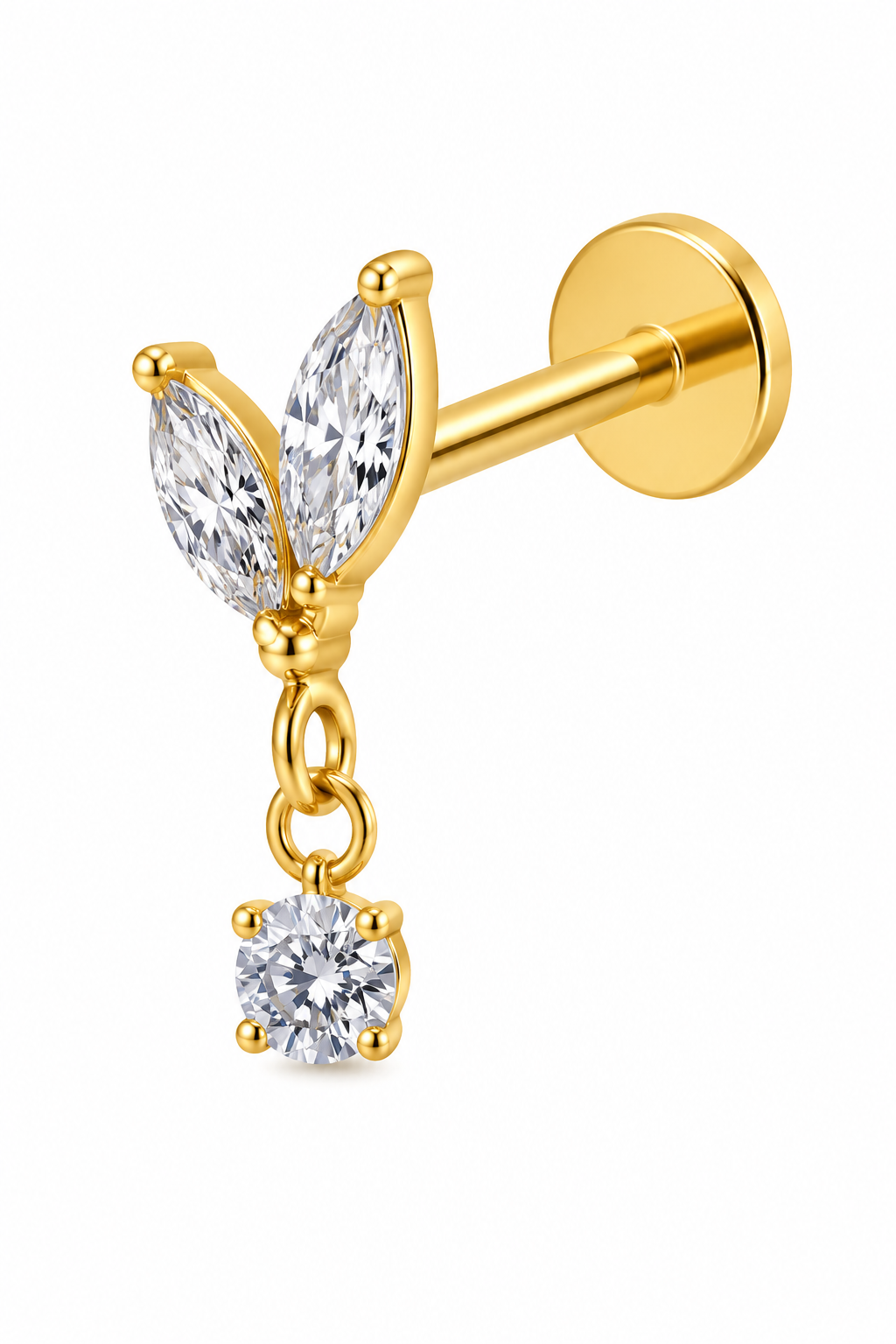 Angel's Whisper Flatback Stud