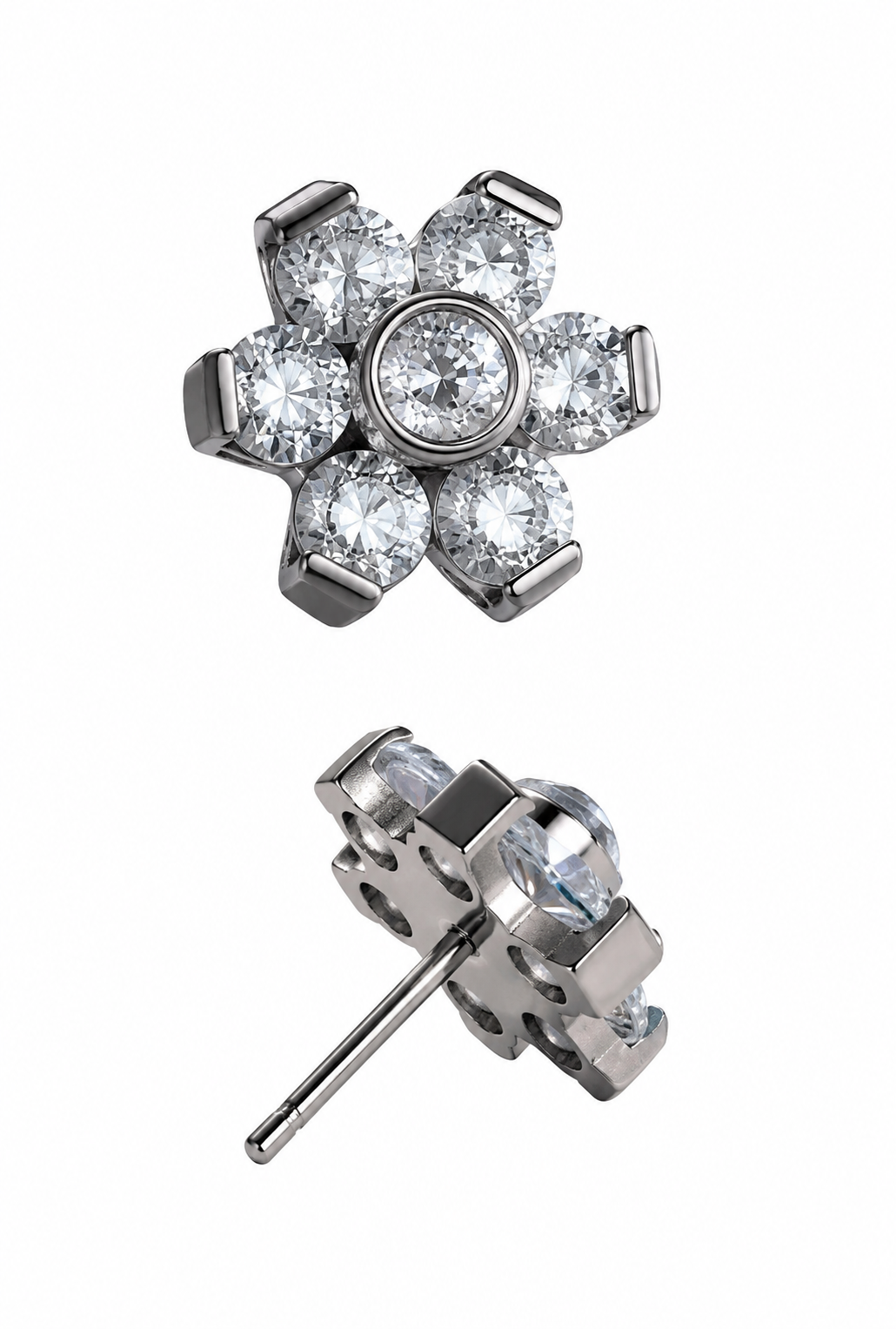 Crystal Petal Flatback Stud