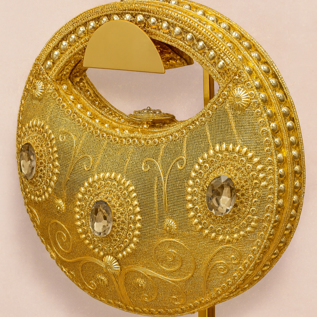 Handmade Gold Statement Evening Bag