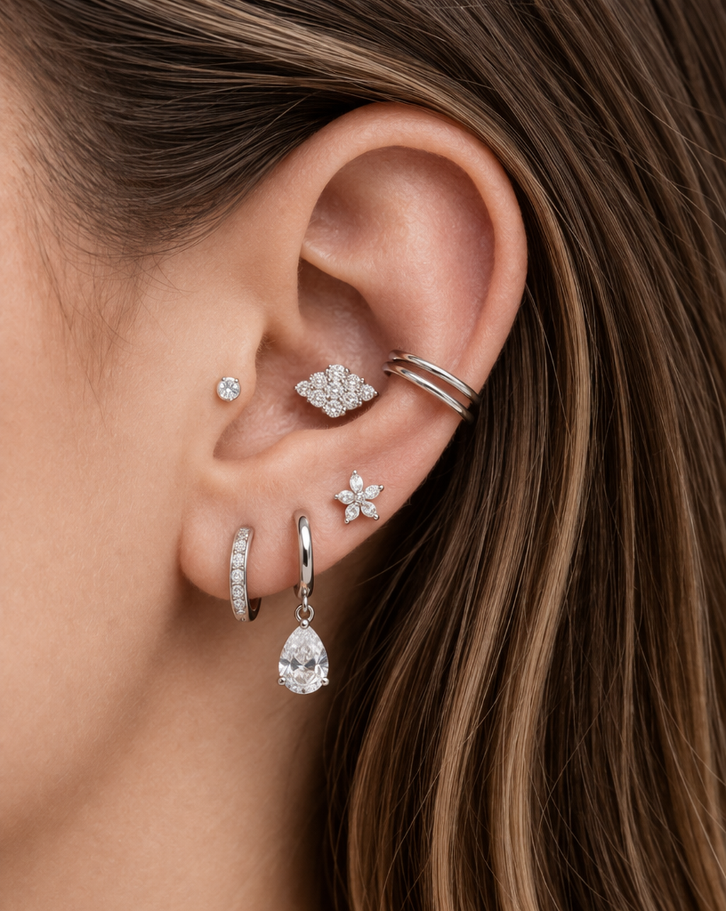Radiant Cluster Flatback Stud