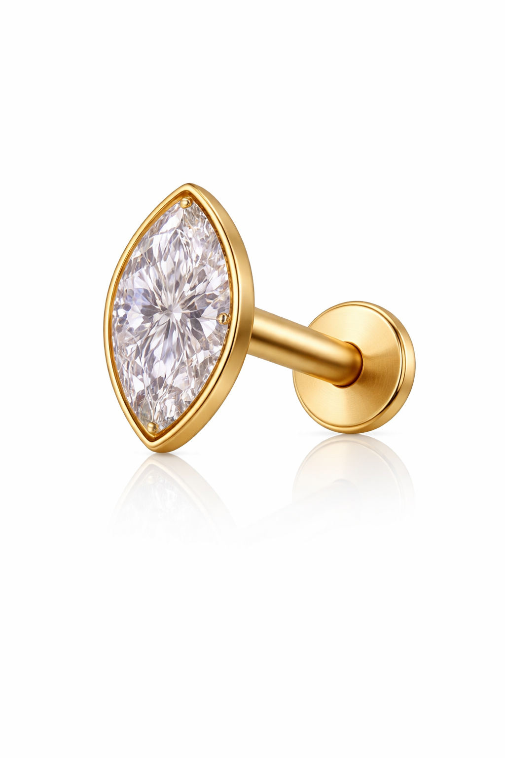 Marquise Blaze Flatback Stud