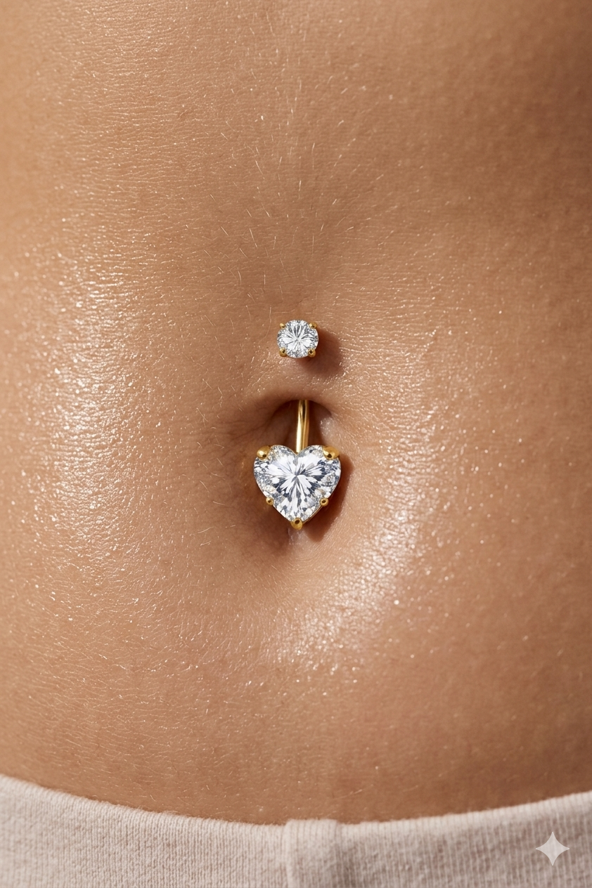Avelis Heart Belly Piercing