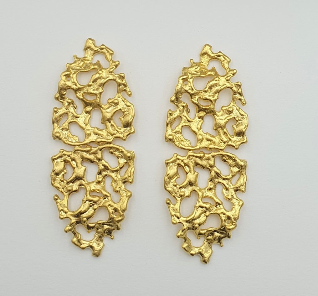 Lava Flow Gold Earrings