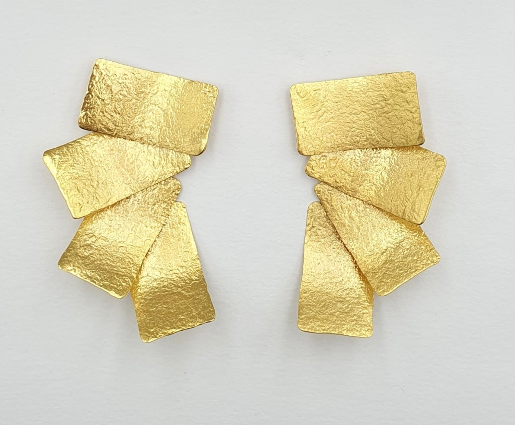 Layered Gold Geometric Earrings
