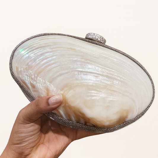 Handmade Mother-of-Pearl Shell Clutch Bag