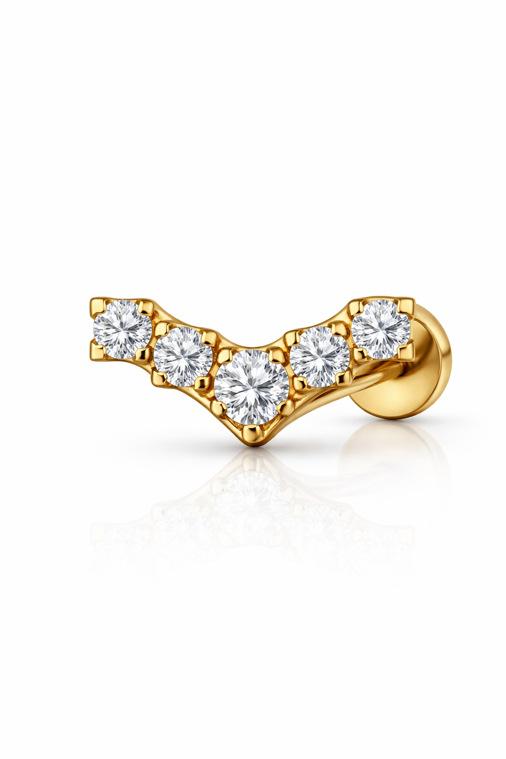Velora Zircon Flatback Stud