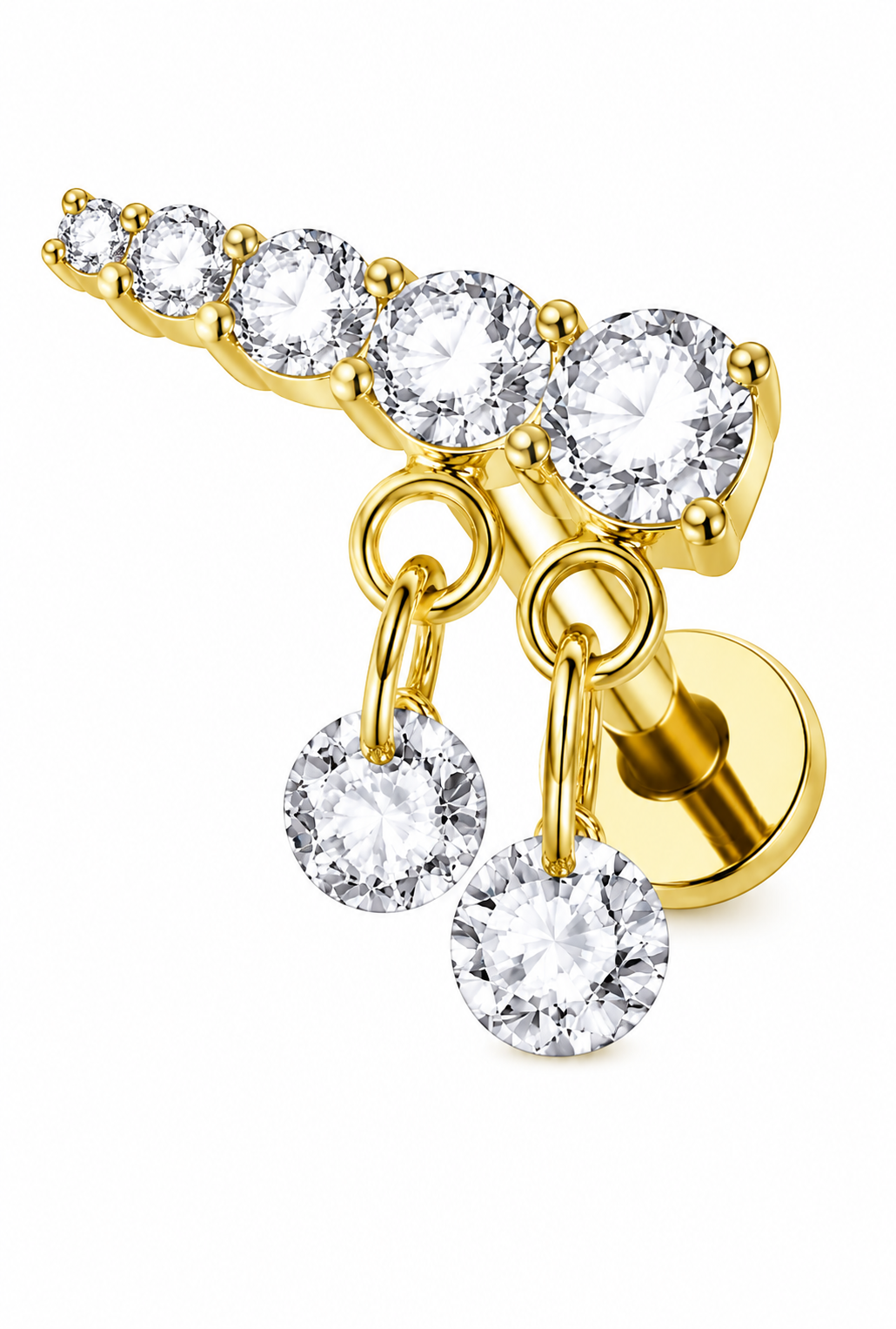 Golden Glow Flatback Stud