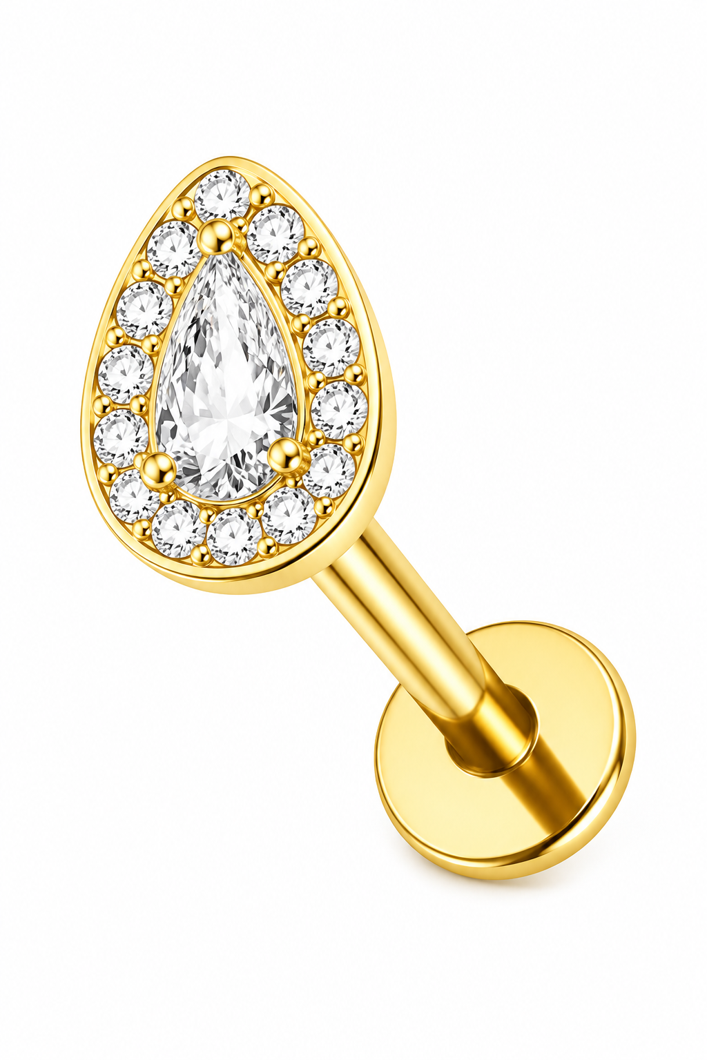 Champagne Spark Flatback Stud