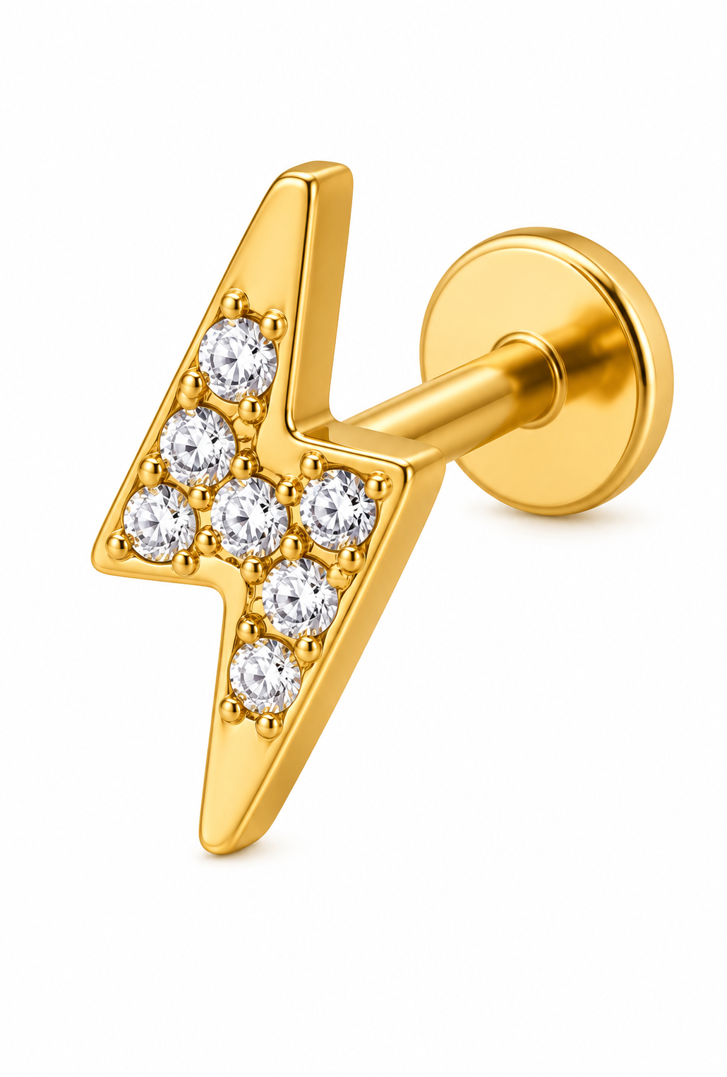 Golden Bolt Flatback Stud