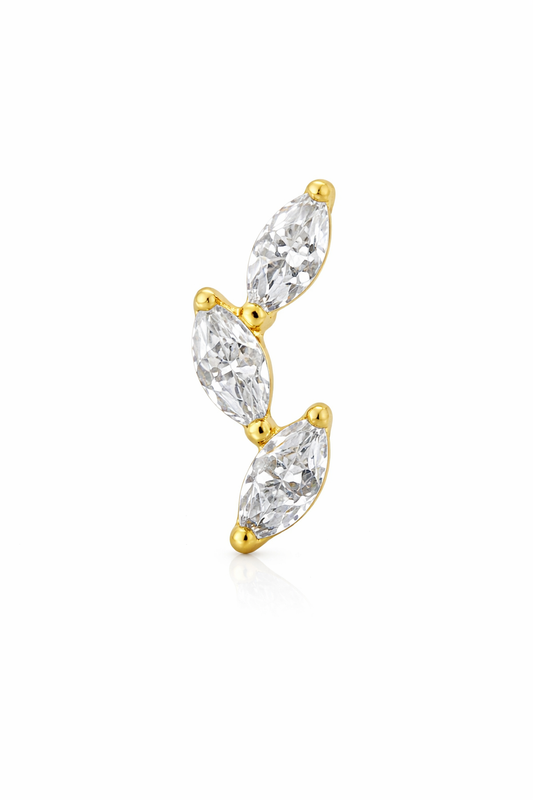 Velaris Marquise Trio Flatback Stud