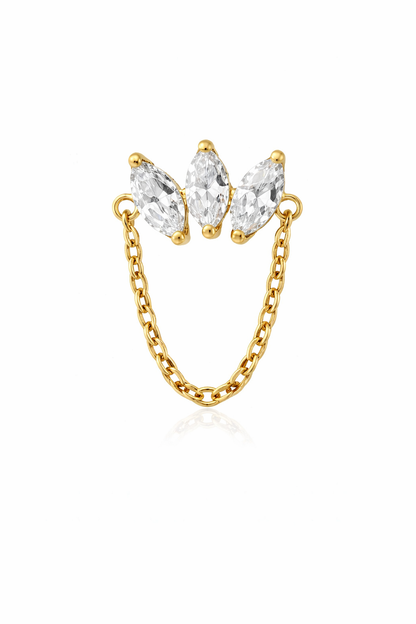 Celestia Marquise Flatback Stud