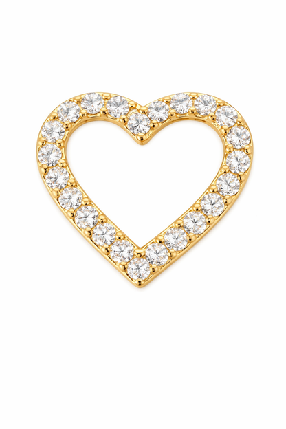 Eloria Crystal Heart Flatback Stud