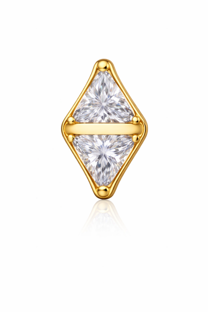 Prisma Triangle Flatback Stud