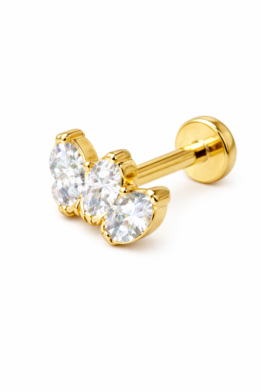 Elyra Arc Flatback Stud