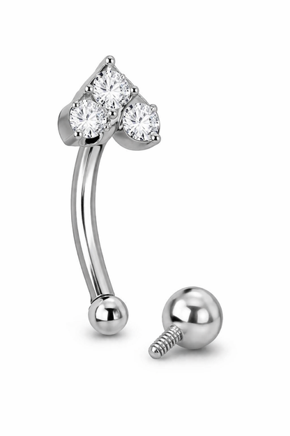 Aurex Curve Trio Silver Barbell