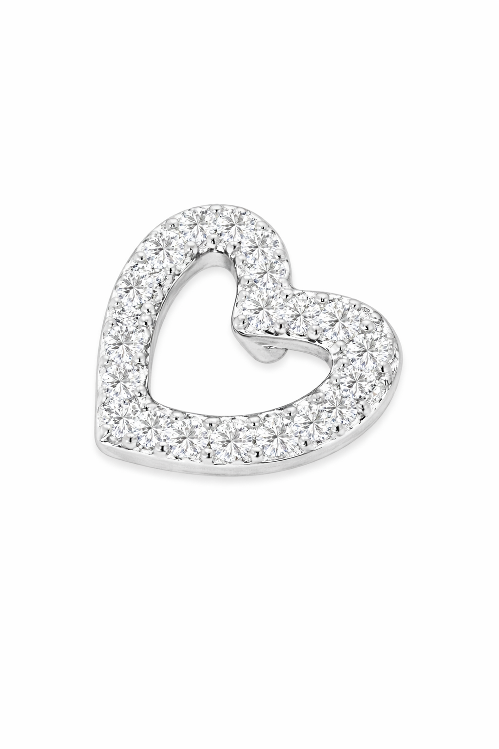 Celeste Heart Flatback Stud