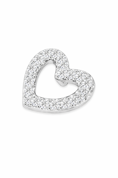 Celeste Heart Flatback Stud
