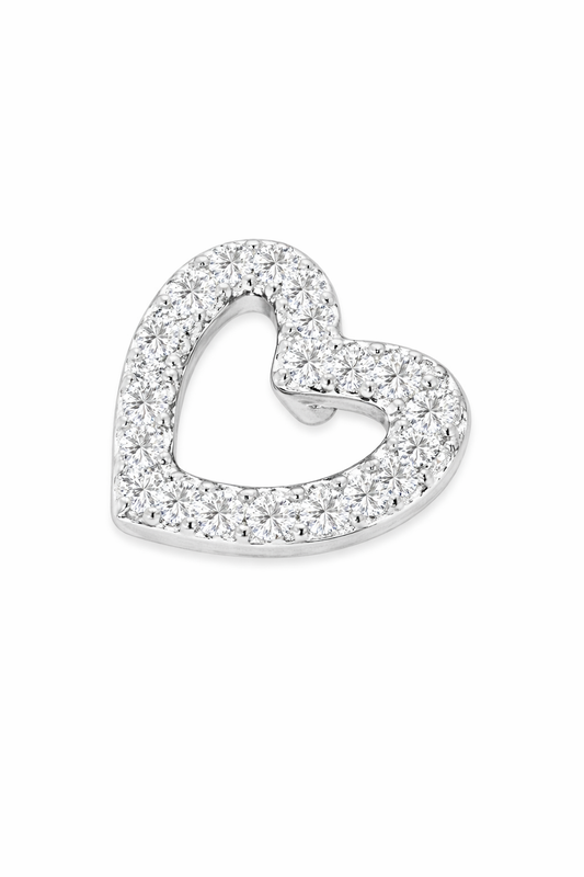 Celeste Heart Flatback Stud