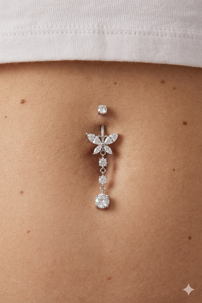 Elyra Marquise Flutter Belly Piercing