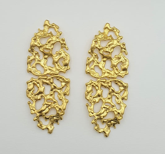 Lava Flow Gold Earrings