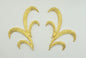 Gold Leaf Swirl Earrings