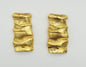 Golden Ripple Rectangular Earrings