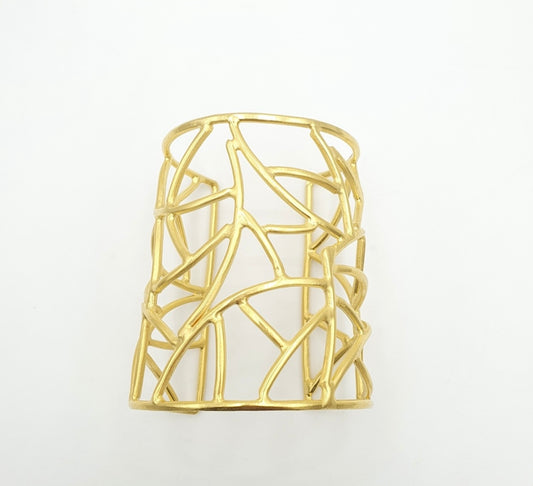 Artistic Golden Cage Cuff Bracelet