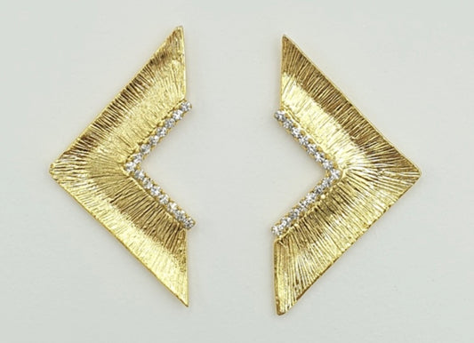 Golden Radiance Layered Drop Earrings