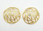 Abstract Gold & Crystal Earrings