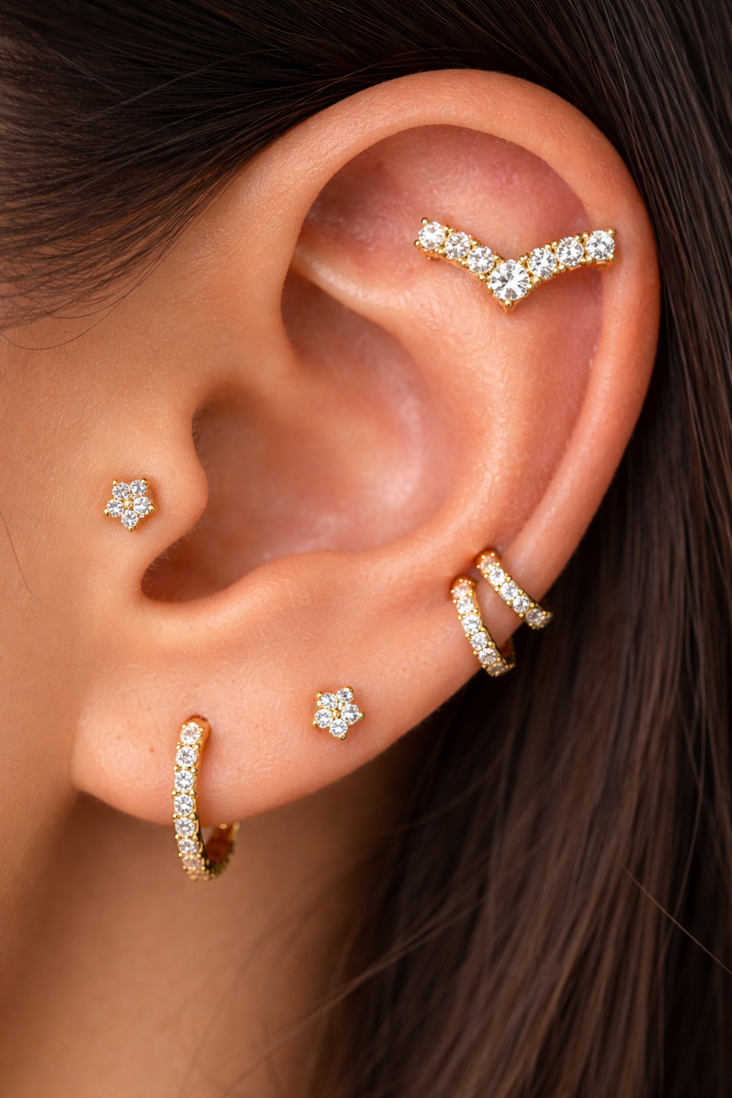 Velora Zircon Flatback Stud